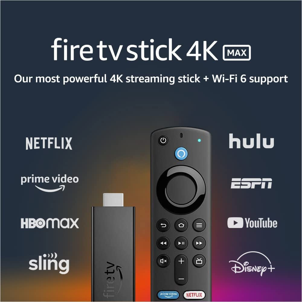 Introducing Fire TV Stick 4K Max Streaming Device, Wi-Fi 6, Alexa Voice Remote (Includes TV Controls)